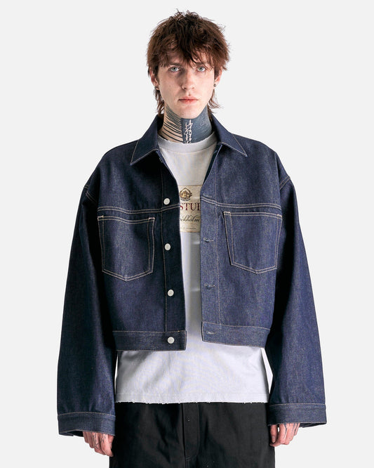 Acne Studios Men's Shirts Denim Outershirt in Indigo Blue