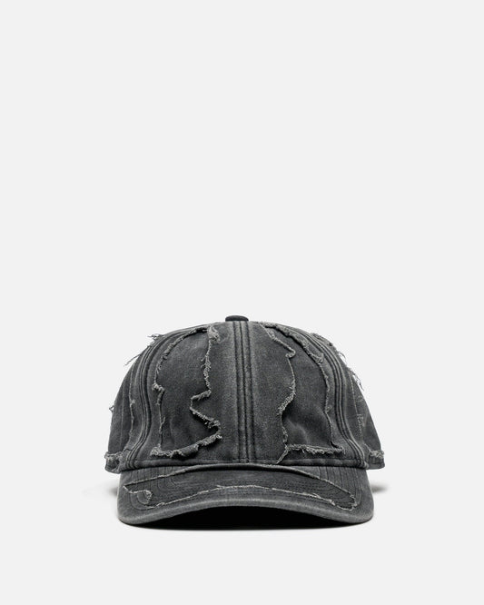 VETEMENTS Men's Hats O/S Destroyed Cap in Washed Black