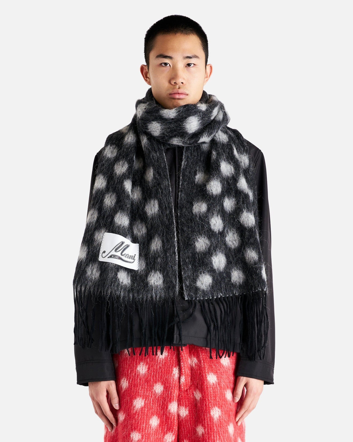 Marni Scarves O/S Dot Scarf in Black