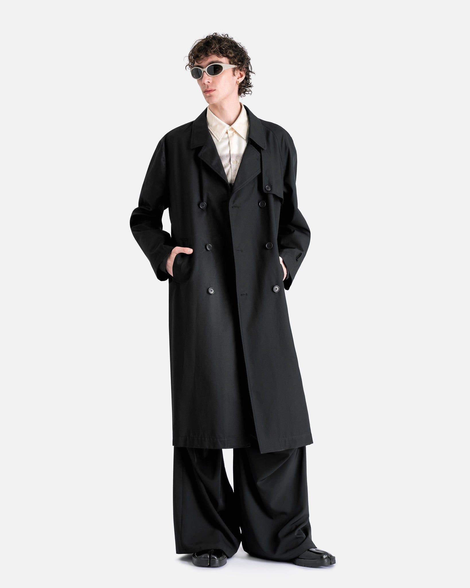 Double Breasted Trench Coat in Black – SVRN