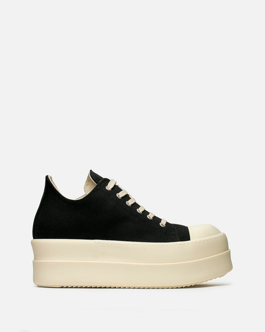 Rick Owens DRKSHDW Men's Sneakers Double Bumper Low Sneaks in Black/Milk