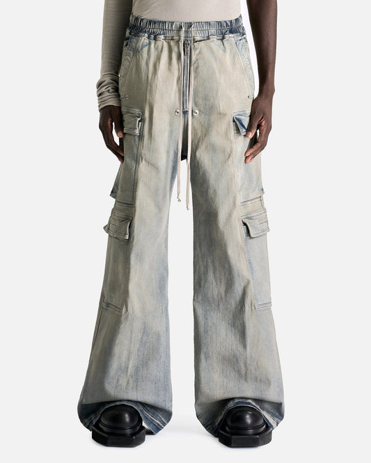 Rick Owens DRKSHDW Men's Pants Double Cargo Jumbo Belas in Sky