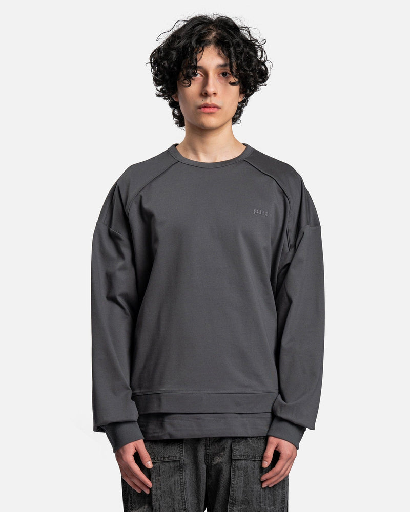 juun.j ZIPPER SHOULDER SWEATSHIRT - パーカー