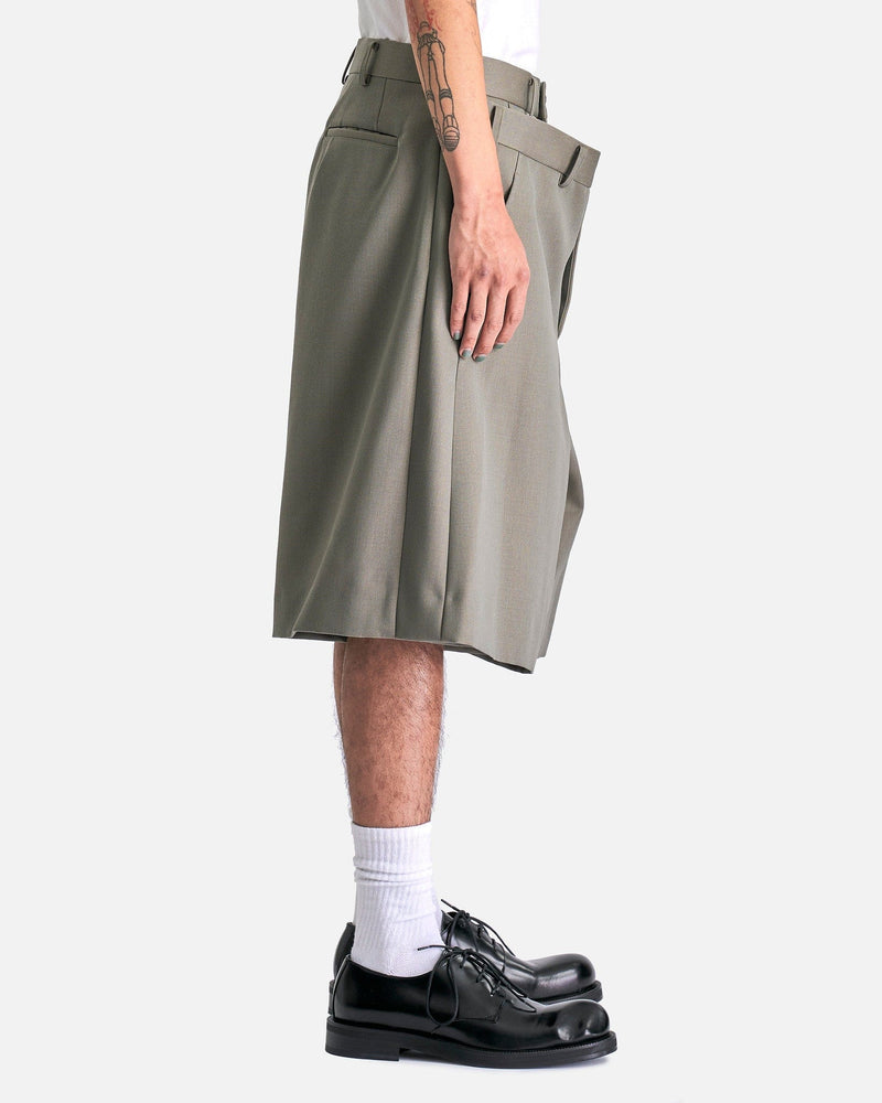 Comme des Garcons HOMME PLUS Men's Shorts Double Layered Shorts in Khaki