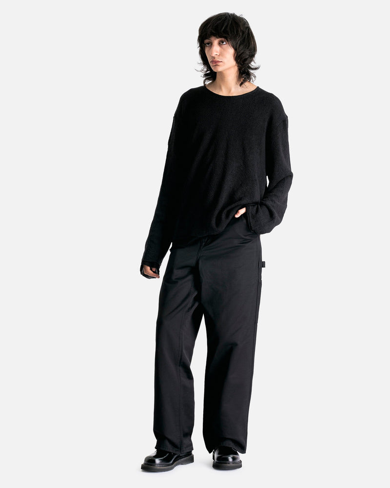 Our Legacy Men's Shirts Double Lock Longsleeve in Black Crochet Stripe