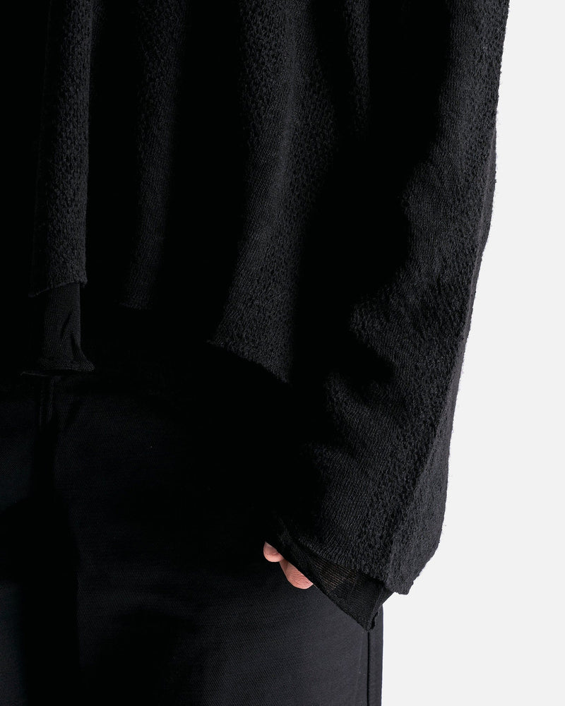 Our Legacy Men's Shirts Double Lock Longsleeve in Black Crochet Stripe