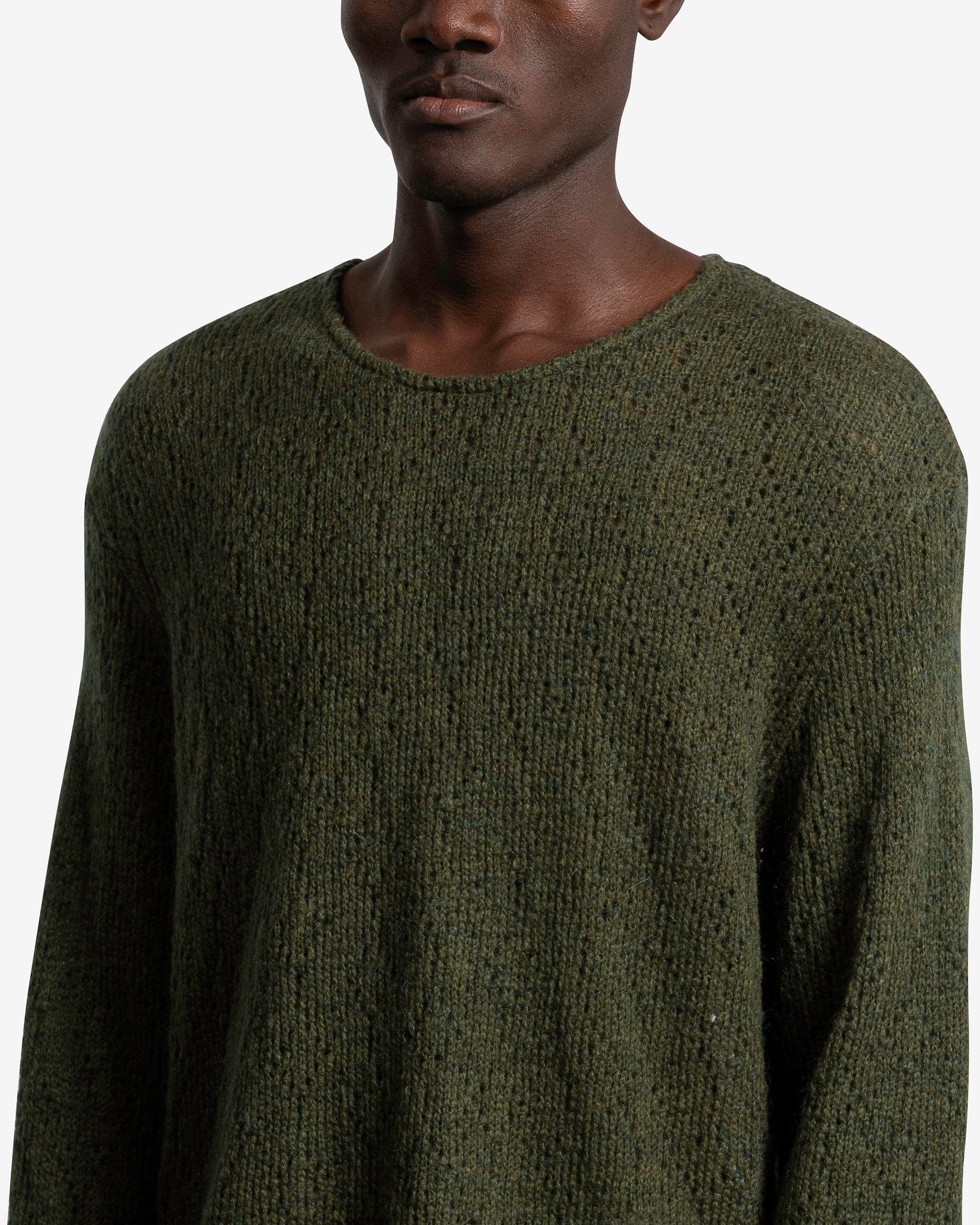 Double Lock U Neck in Moor Green Crochet