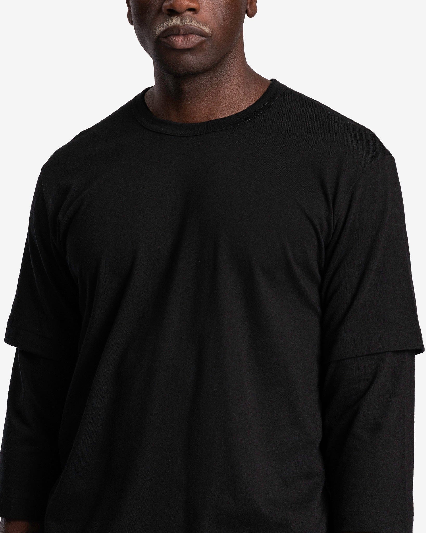 Comme des Garçons black long sleeve double layered mesh top – sonomama  sonomama