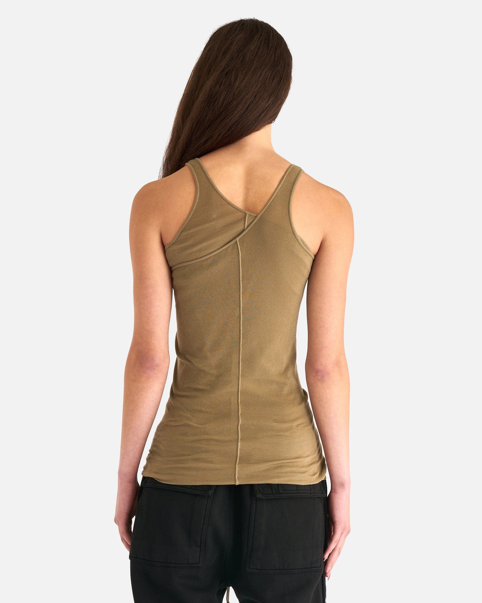 Rick Owens DRKSHDW Women Tops Double Ziggy Banana Tank in Pale Green