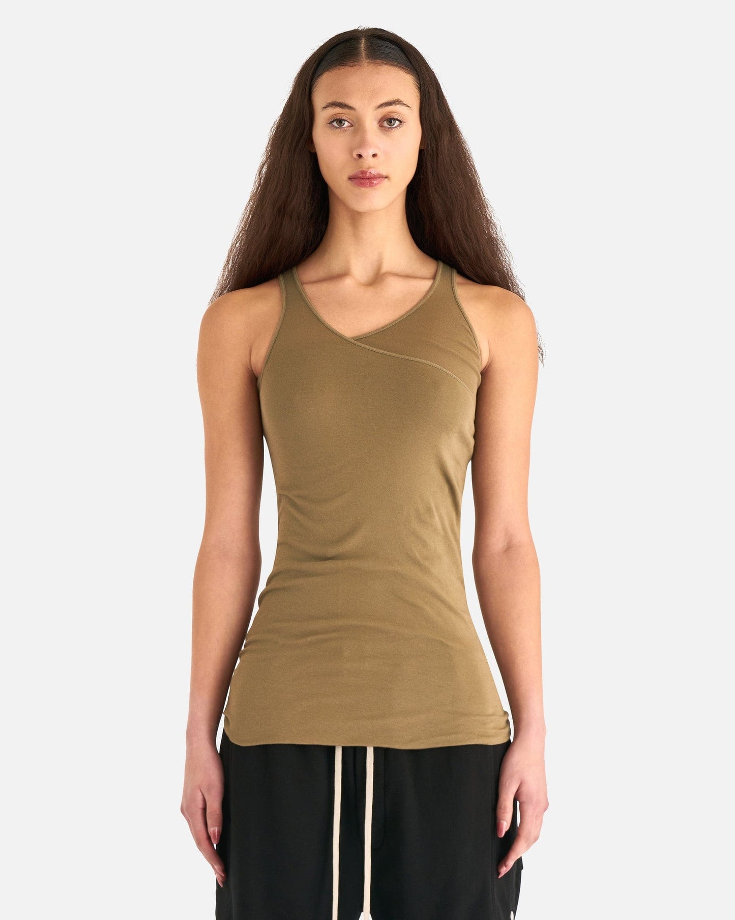 Rick Owens DRKSHDW Women Tops Double Ziggy Banana Tank in Pale Green