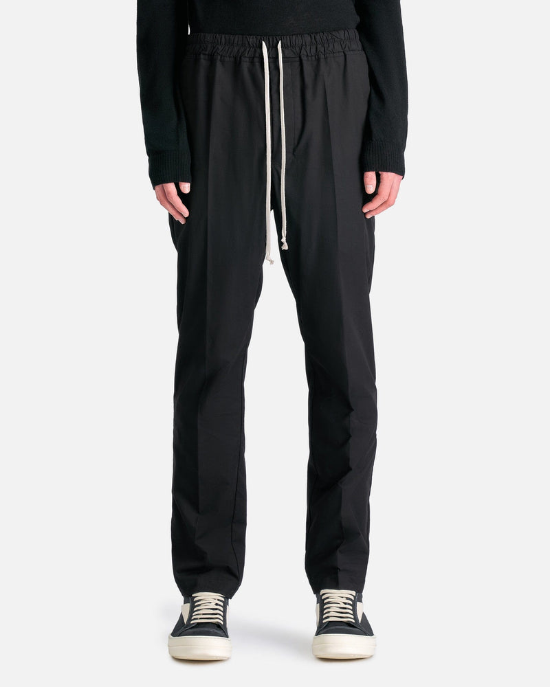 Rick Owens Men's Pants Drawstring Slim Long in Black