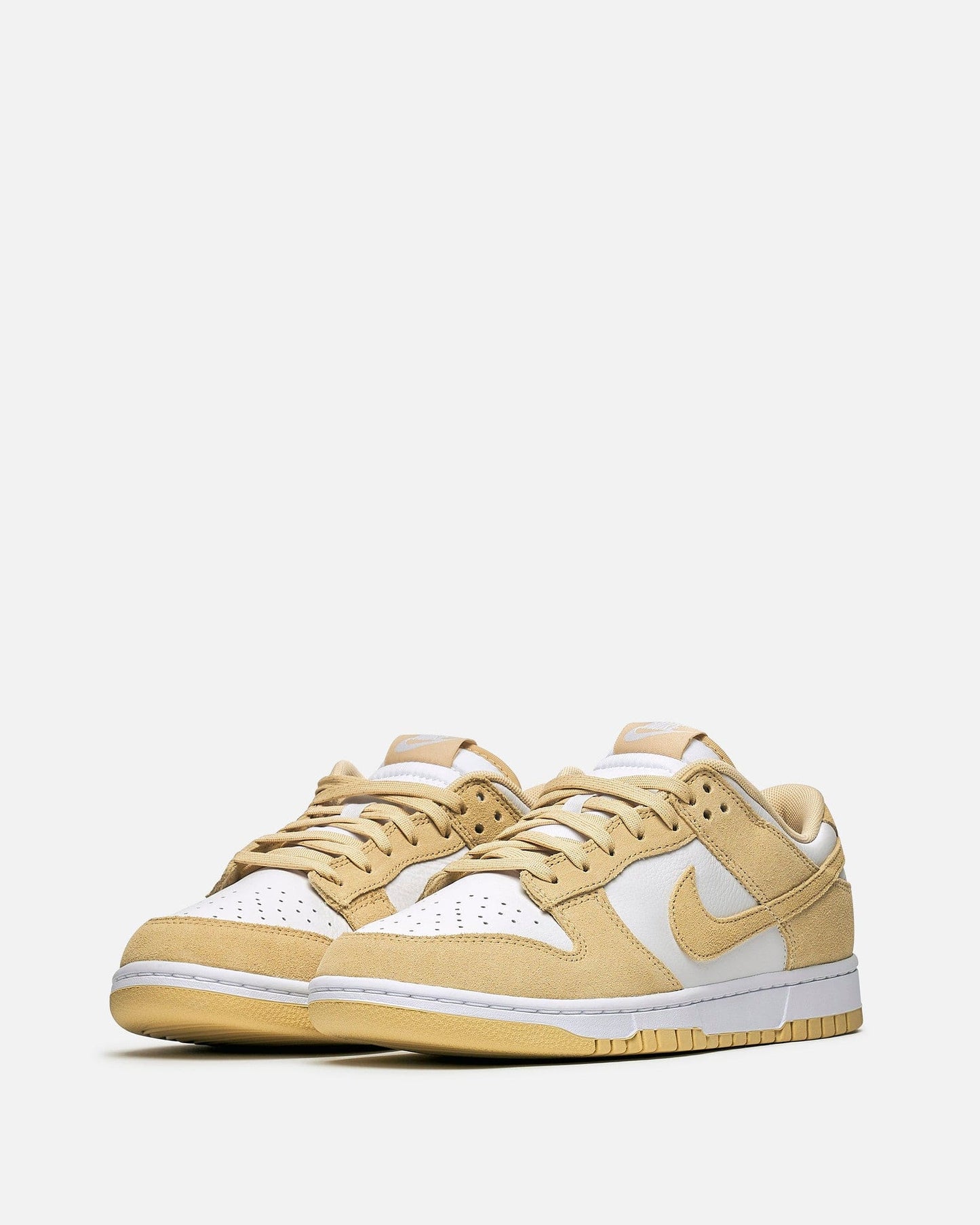 Nike Men's Sneakers Dunk Low in White/Team Gold