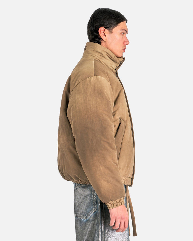 Acne Studios Men's Jackets Dyed Puffer Jacket in Camel Beige