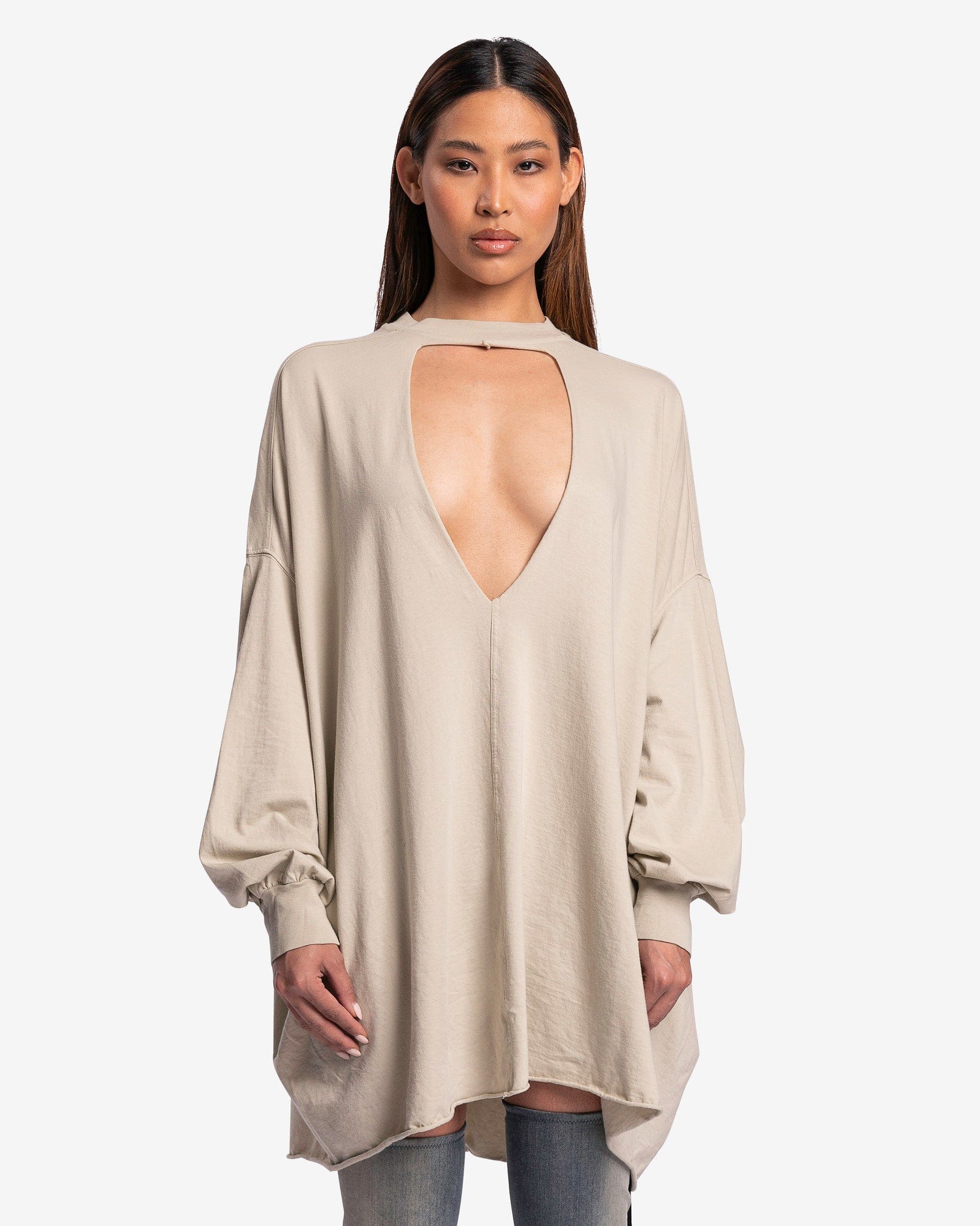 rick owens sphinx tunic xs pearl-