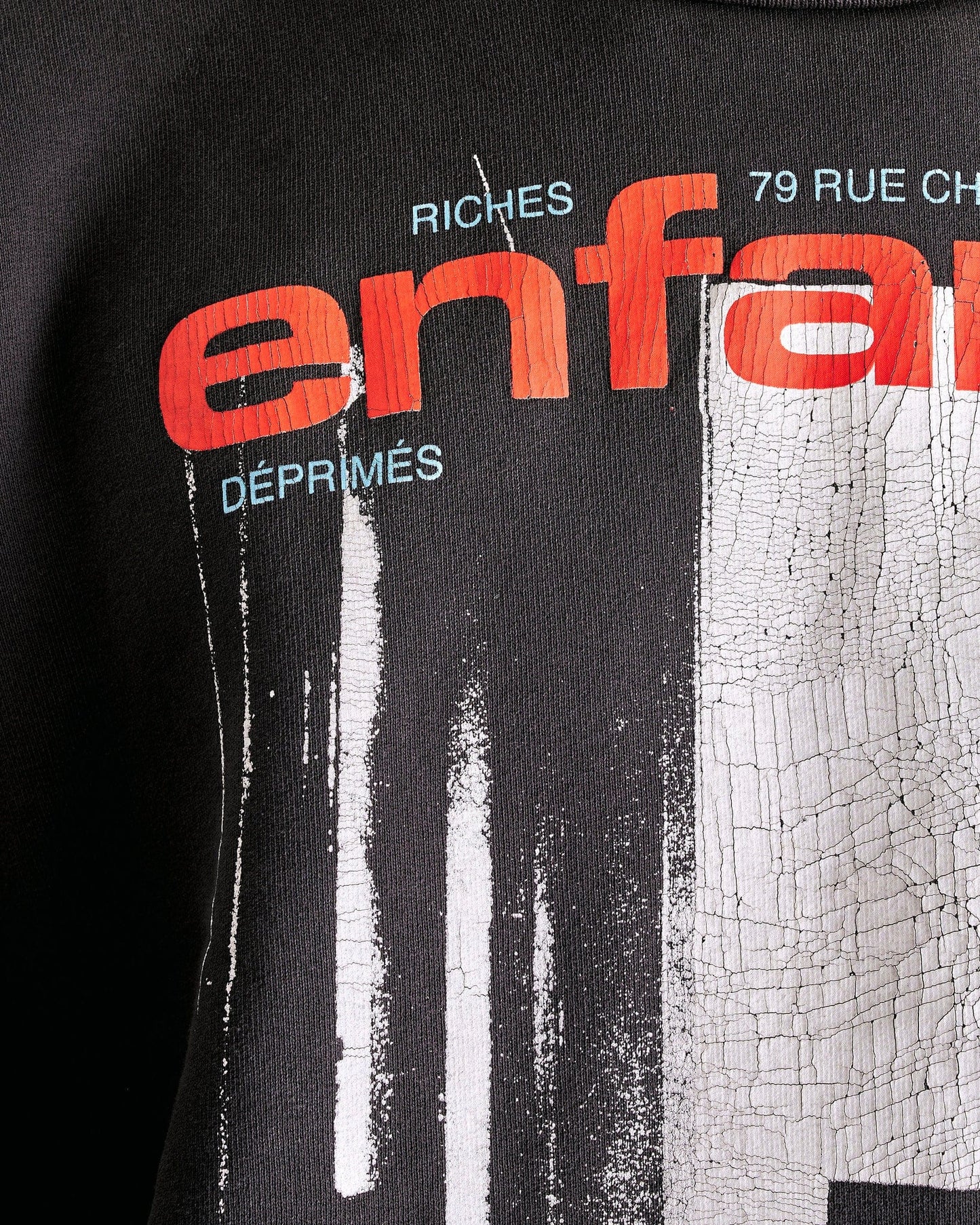 Enfants Riches Deprimes Men's Sweatshirts Enfants Bondage 14 Crewneck Sweatshirt in Faded Black