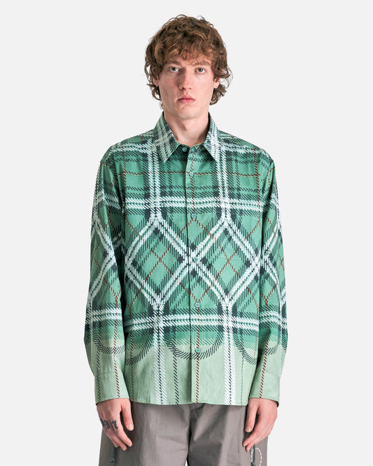 Craig Green Men's Shirts Fade Shirt in Green Plaid