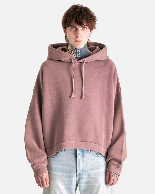 Acne Studios Men's Sweatshirts Fester Vintage Hooded Sweatshirt in Plum Purple