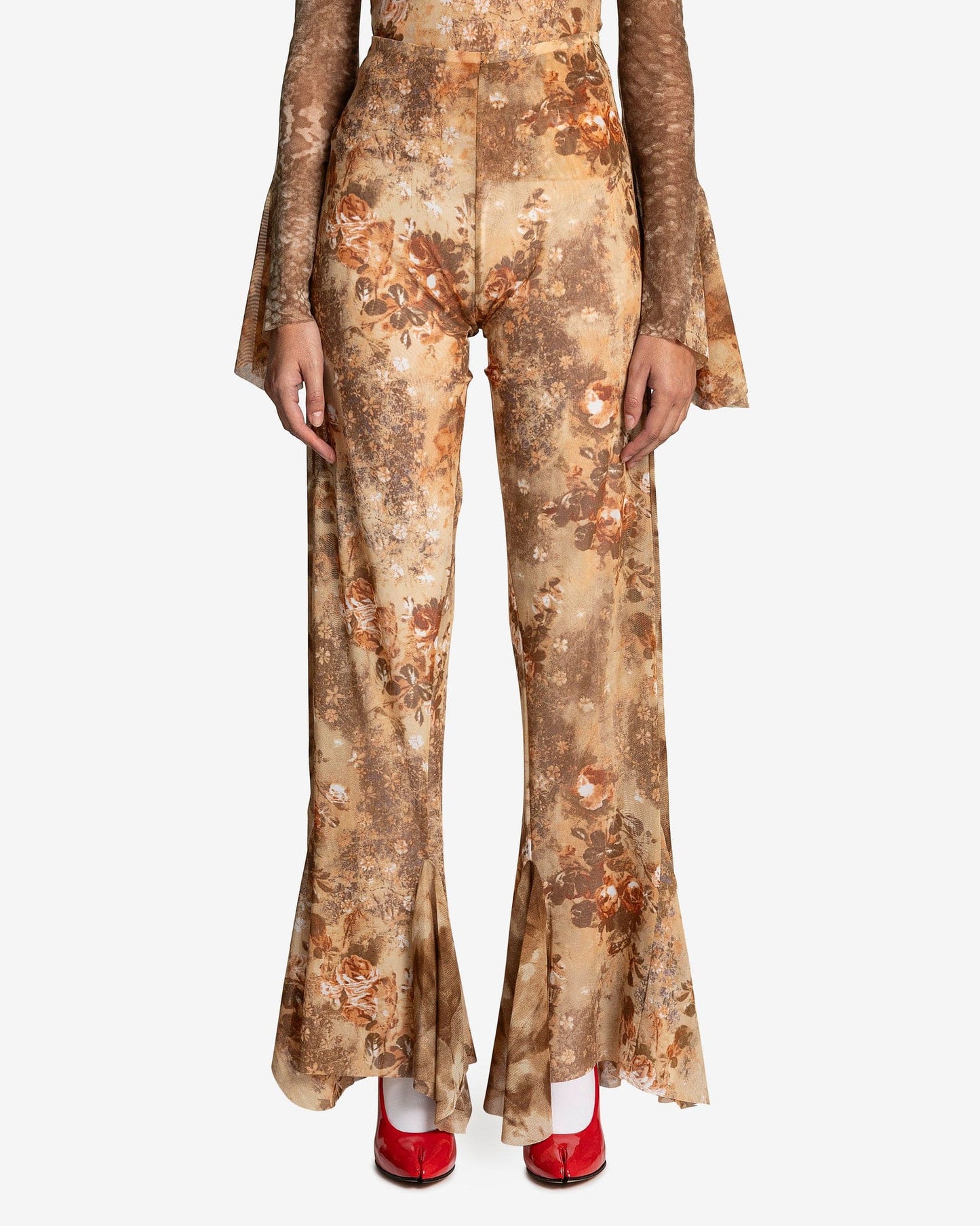 AVAVAV Women Pants Floral Martha Pants in Beige