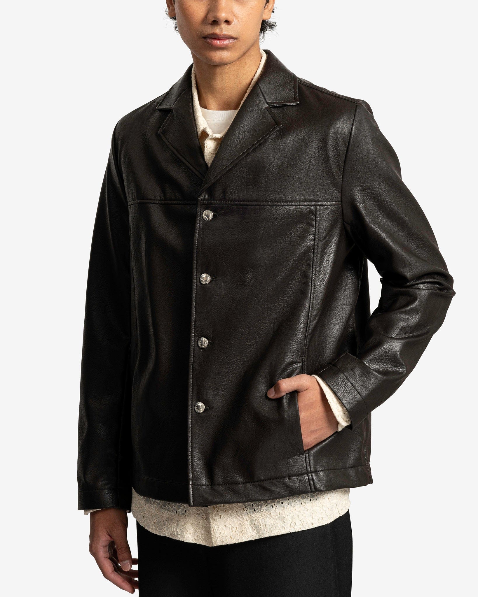 新品】Sefr セファ Francis faux leather jacket ...