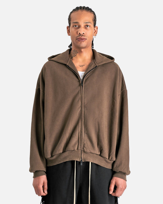 Fear of God Men's Sweatshirts Full Zip Hoodie in Olive