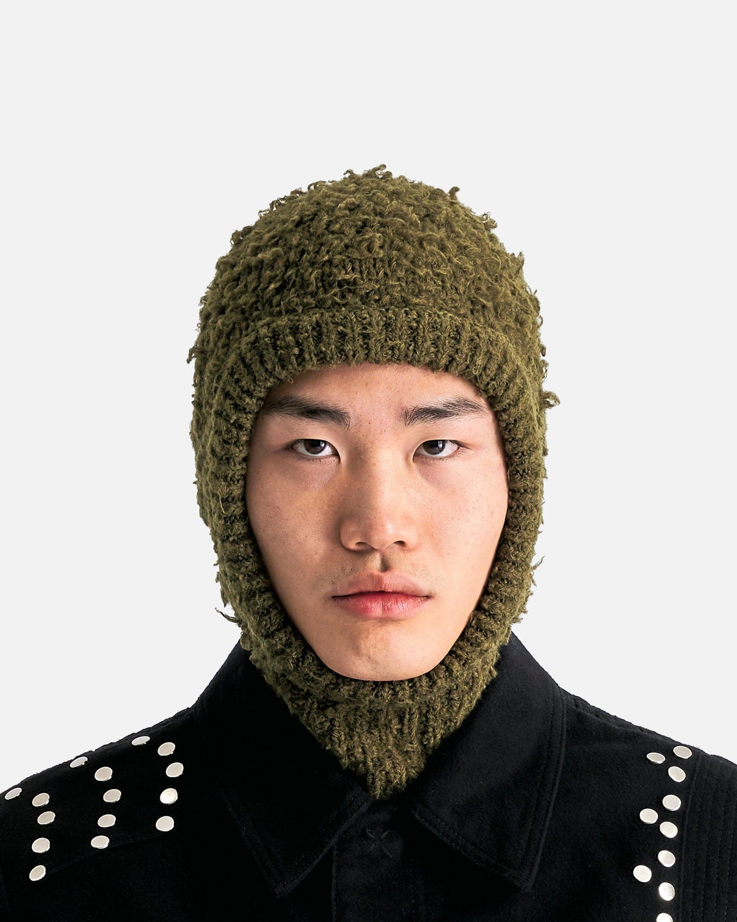 NAMACHEKO Men's Hats OS Furry Balaclava in Green