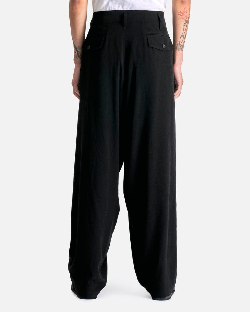 Yohji Yamamoto Pour Homme Men's Pants G-Side Tape Pants in Black