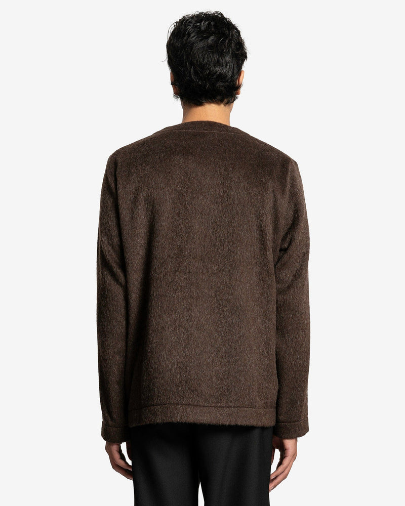 Gote Cardigan in Brown Mohair