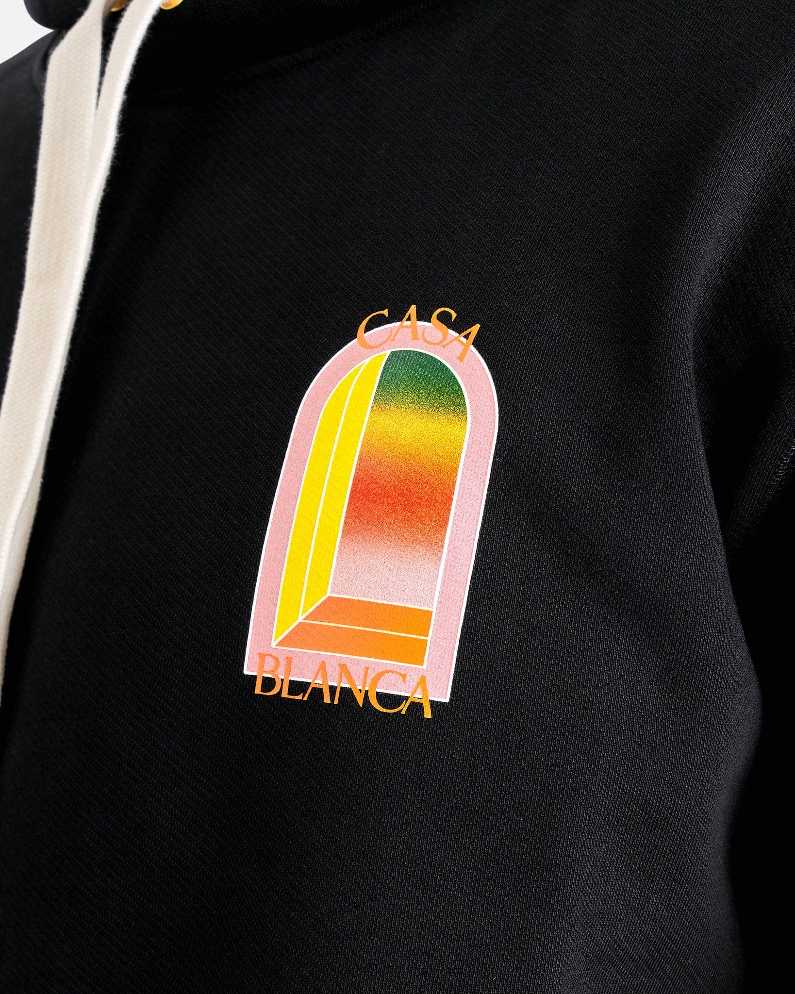 Casablanca Men's Sweatshirts Gradient Arch Logo Hoodie in Black