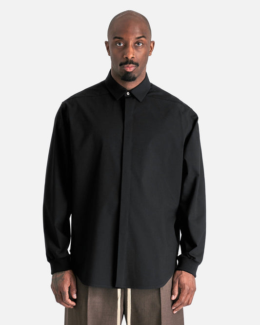 Fear of God Men's Shirts Half Placket Shirt in Black