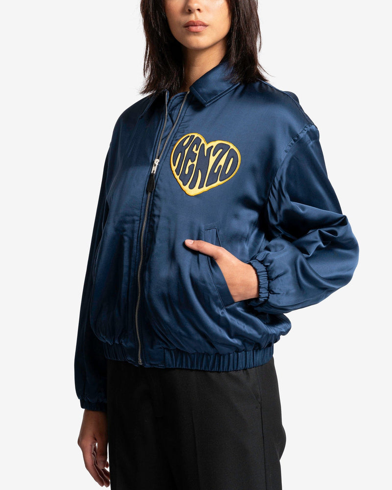 KENZO Women Jackets Hearts Tour Jacket in Midnight Blue