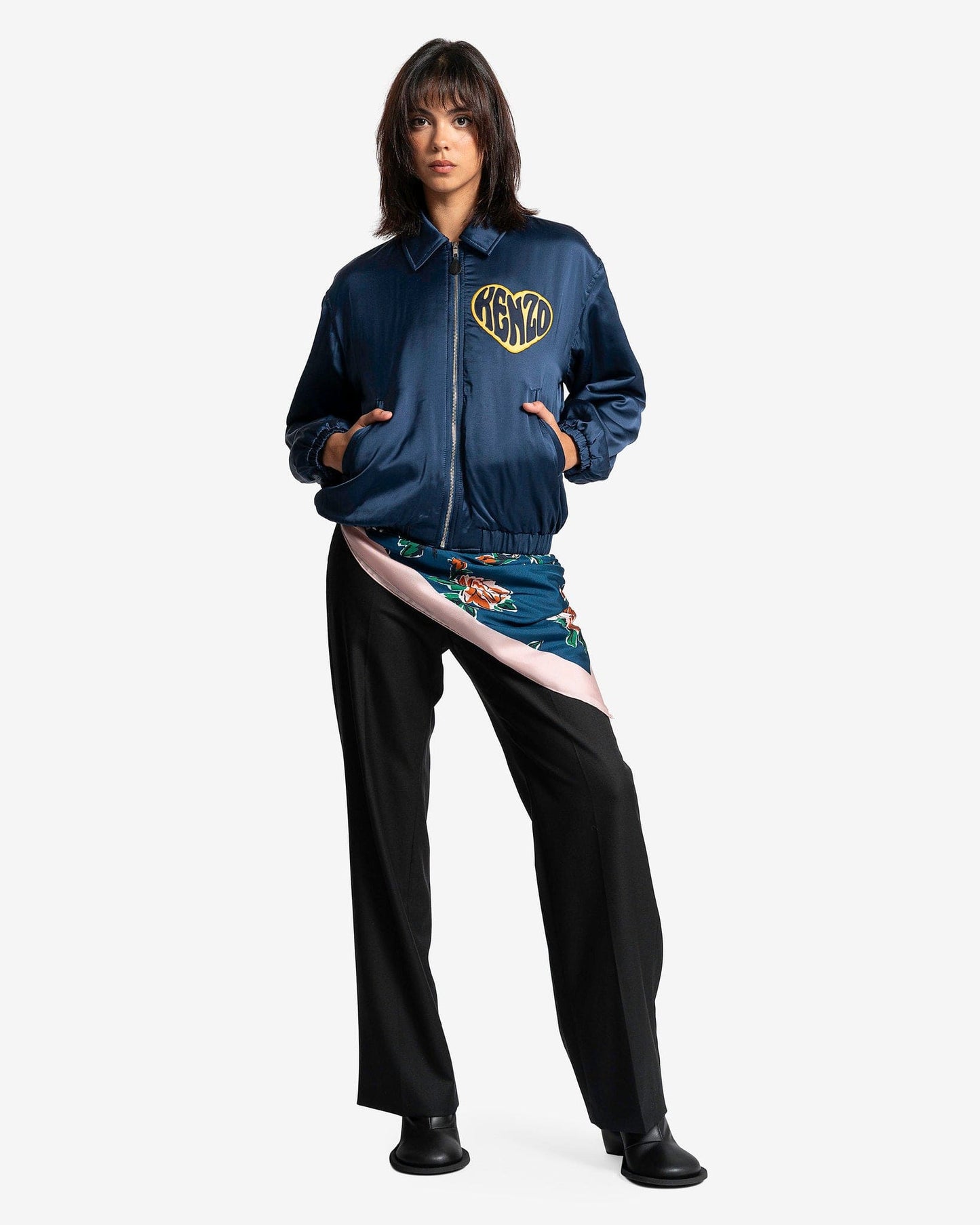 KENZO Women Jackets Hearts Tour Jacket in Midnight Blue