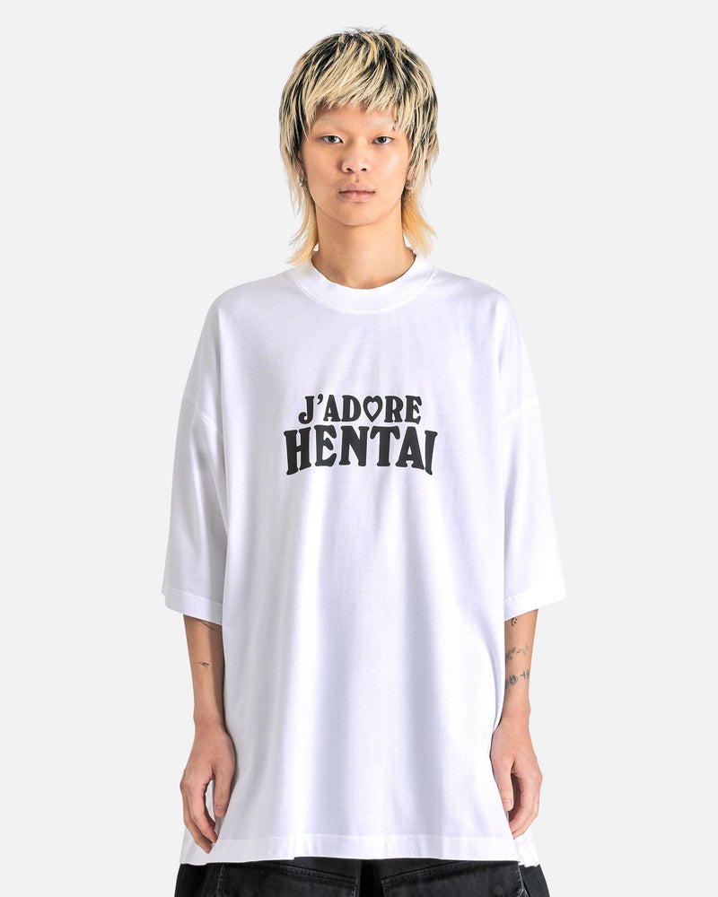 VETEMENTS Men's T-Shirts Hentai T-Shirt in White