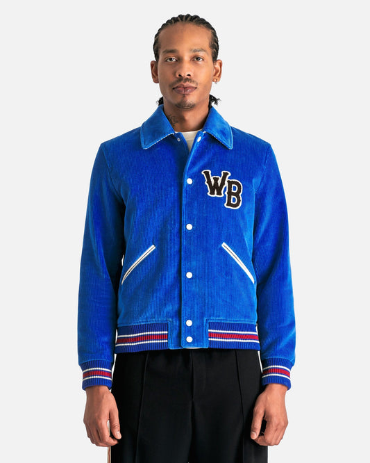 Wales Bonner Men's Jackets Homecoming Varsity Jacket in Blue