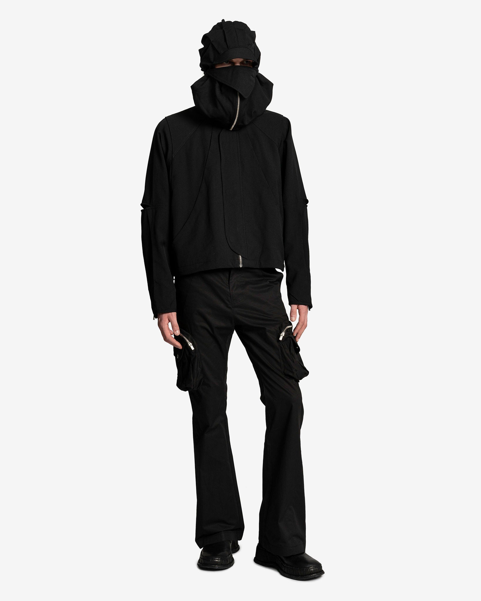 Hooded Parachute Bomber with Detachable Hood in Black – SVRN