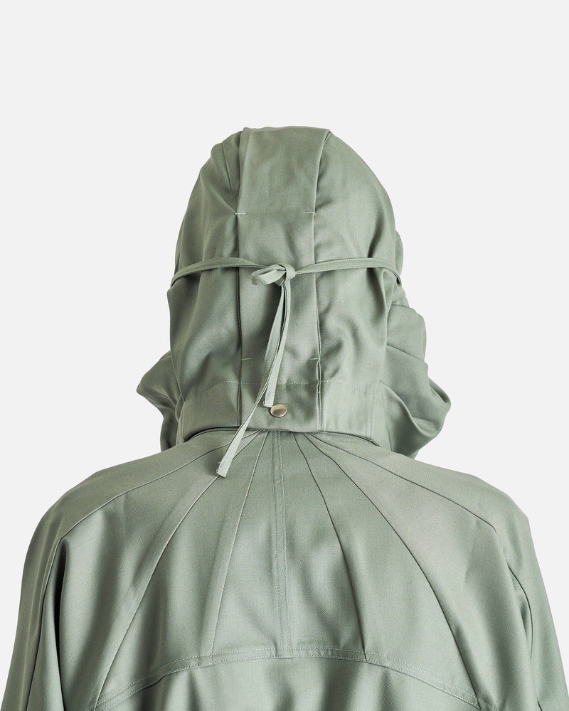 FFFPOSTALSERVICE Men's Jackets Hooded Parachute Cropped Jacket in Tokyo Green