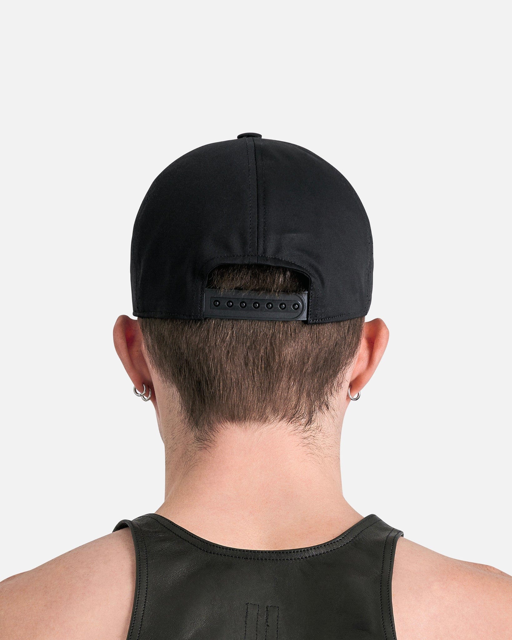 Rick Owens Men's Hats Hun Baseball Cap in Black/Dust