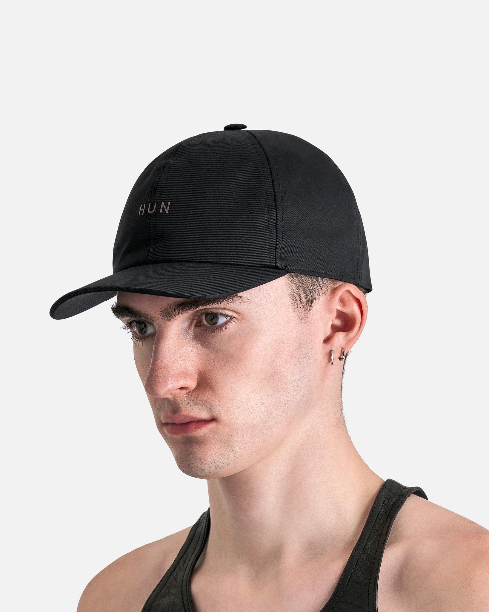 Rick Owens Men's Hats Hun Baseball Cap in Black/Dust