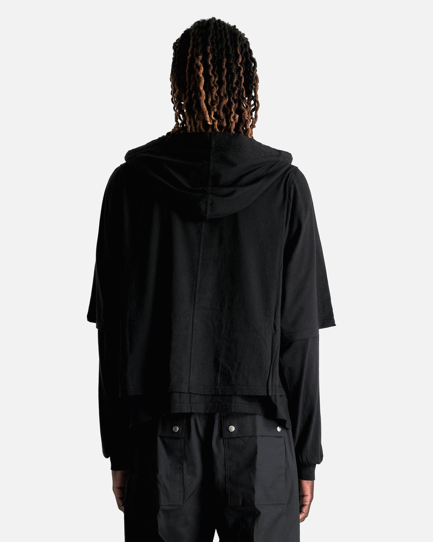 Rick Owens DRKSHDW Men Sweaters Hustler Hoodie in Black