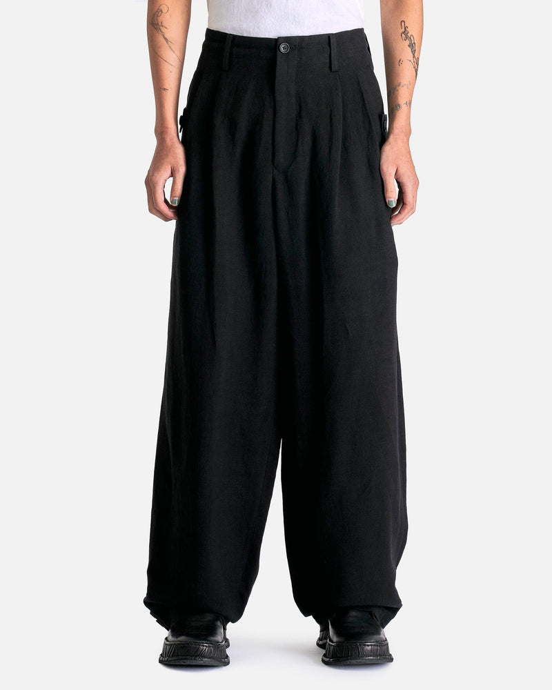 Yohji Yamamoto Pour Homme Men's Pants J-Tab Pants in Black