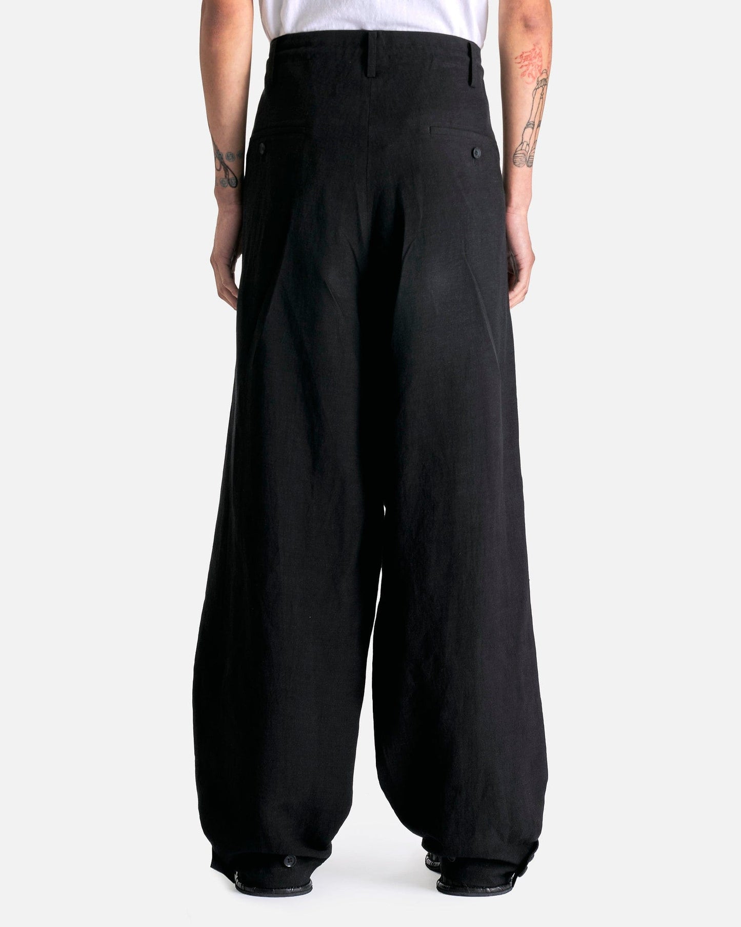 Yohji Yamamoto Pour Homme Men's Pants J-Tab Pants in Black