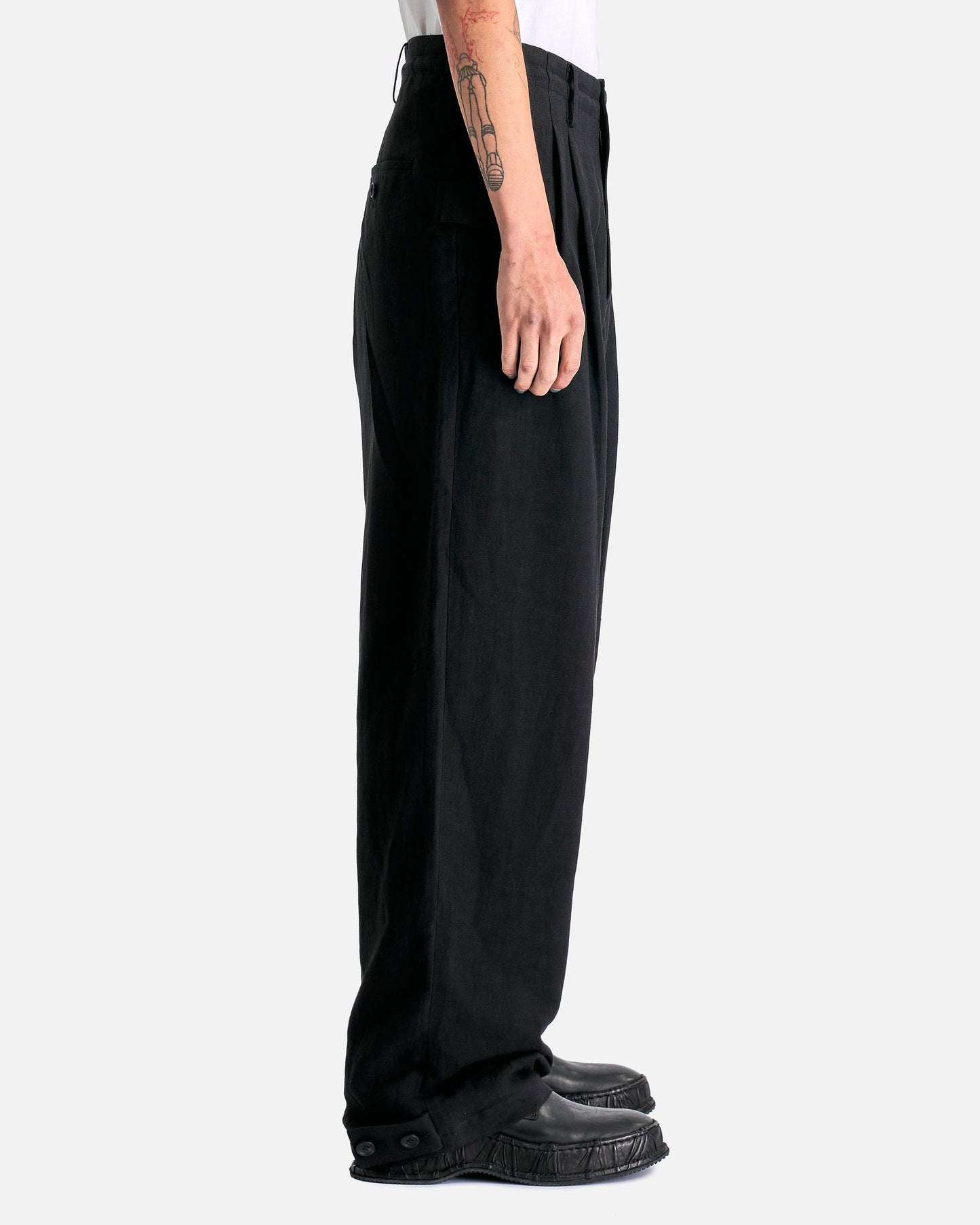 Yohji Yamamoto Pour Homme Men's Pants J-Tab Pants in Black