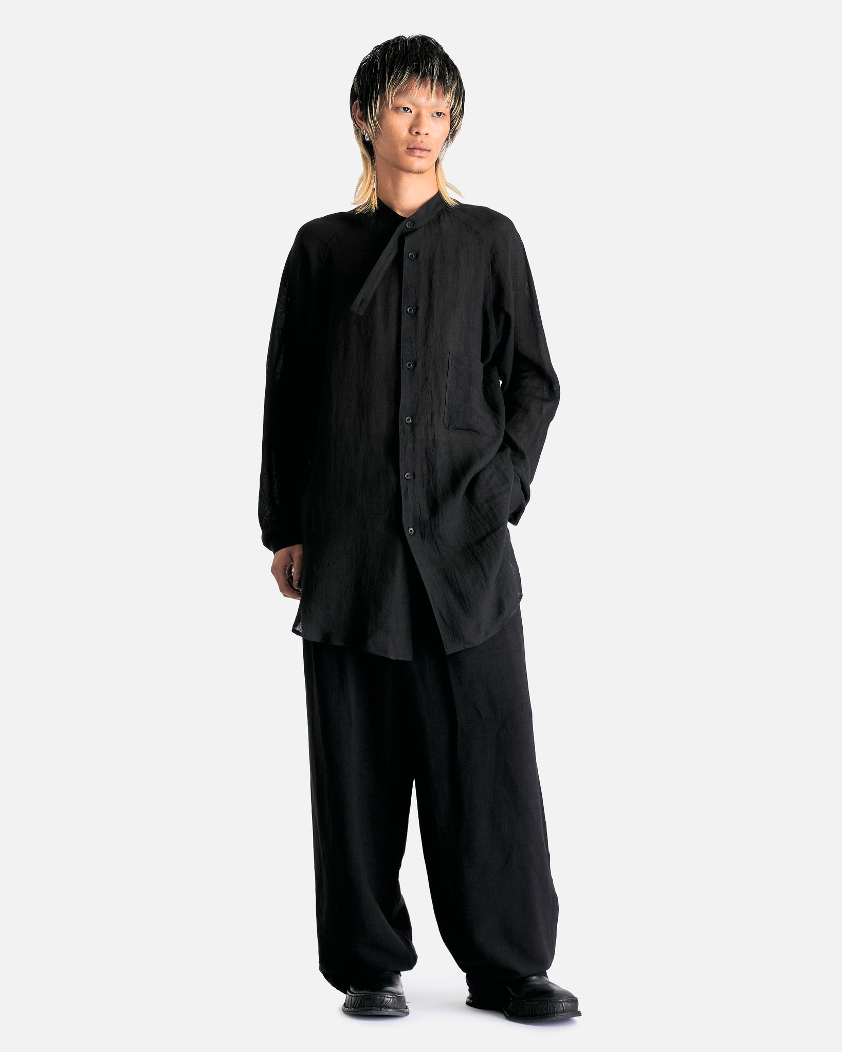 Yohji Yamamoto Pour Homme Men's Pants J-Tab Pants in Black