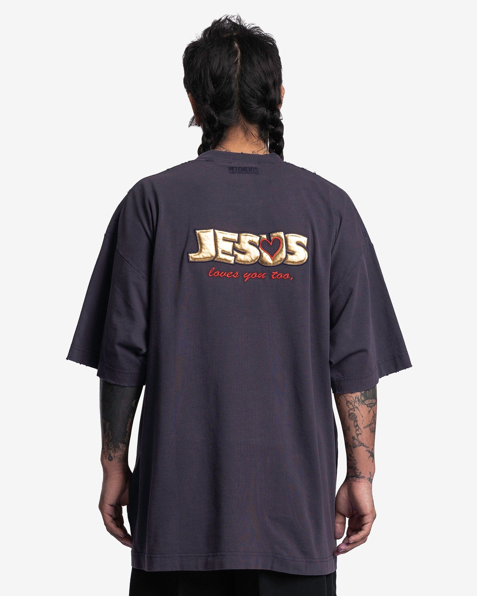 Jesus Loves You T-Shirt in Faded Navy – SVRN