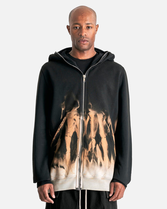 Rick Owens DRKSHDW Men's Sweatshirts Jumbo Gimp Hoodie in Black/Terra