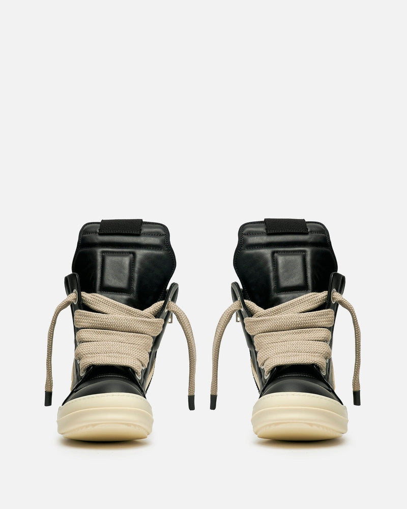 Rick Owens Men's Sneakers Jumbo Lace Geobasket in Black/Pearl/Milk