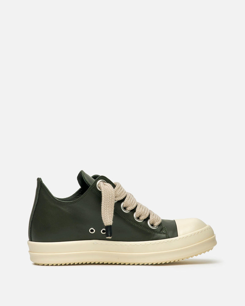 Rick Owens Men's Sneakers Jumbo Lace Low Sneaks in Forest/Pearl