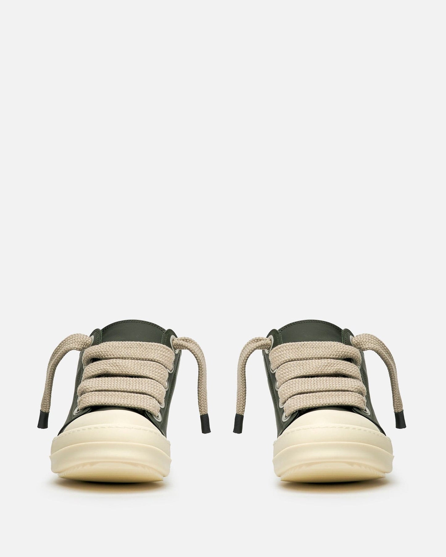 Rick Owens Men's Sneakers Jumbo Lace Low Sneaks in Forest/Pearl