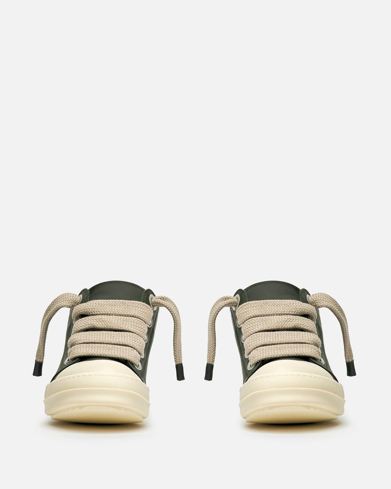 Rick Owens Men's Sneakers Jumbo Lace Low Sneaks in Forest/Pearl