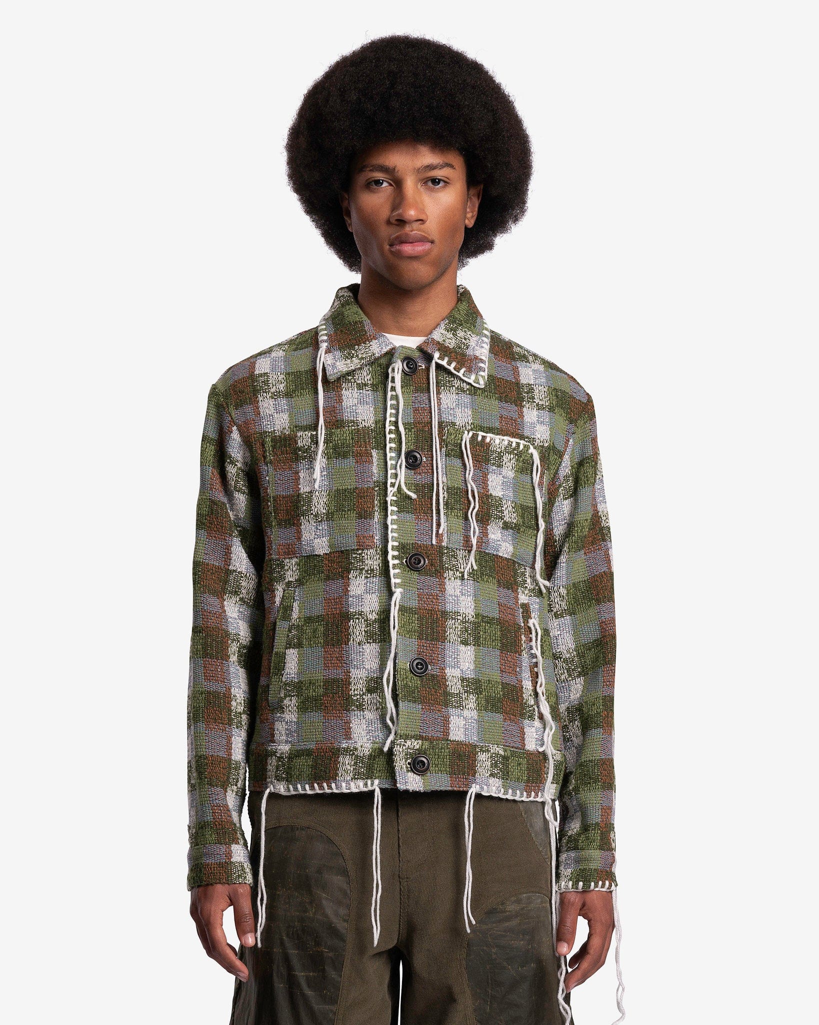 Kenley Check Work Jacket in Green