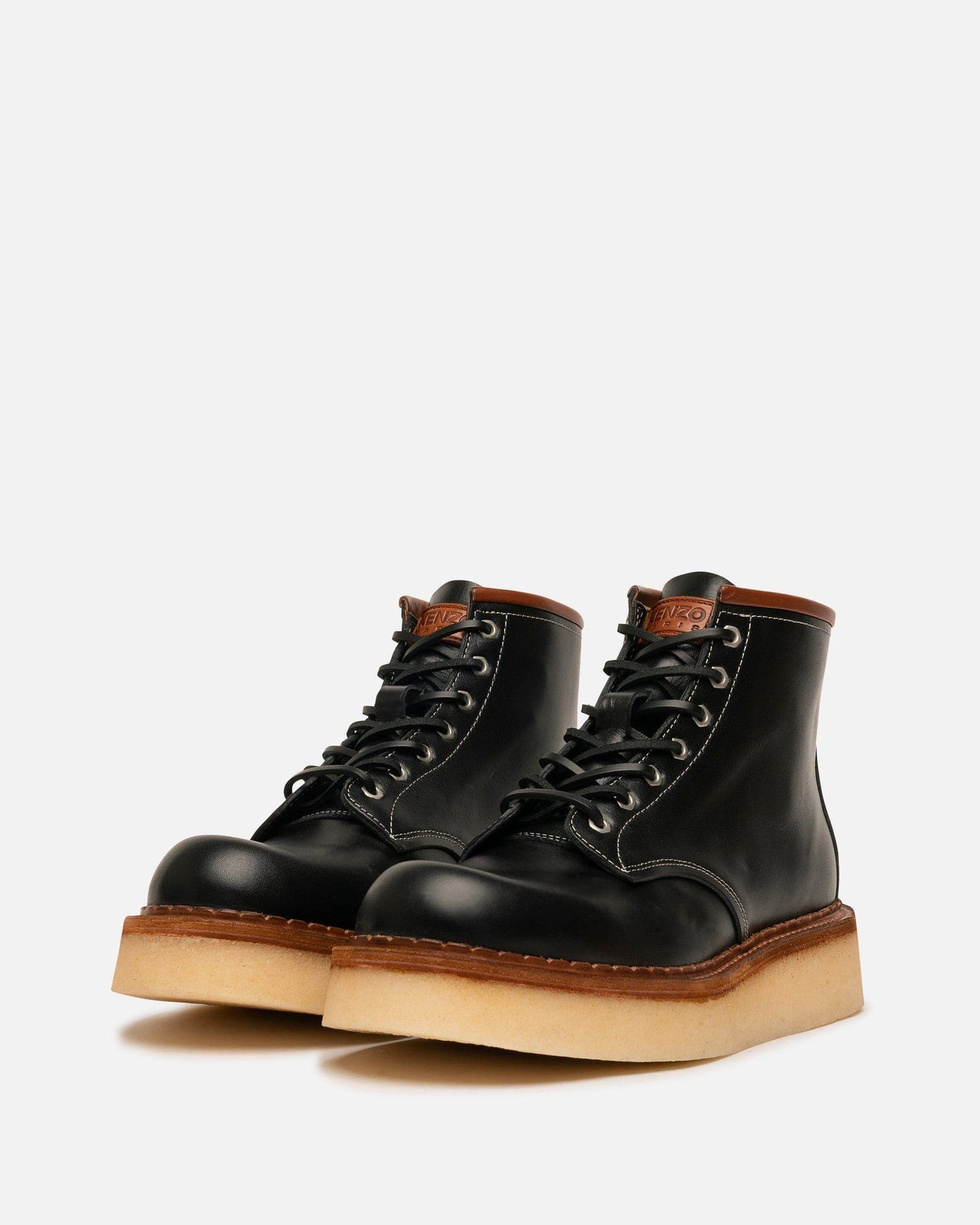 KENZO Men's Boots Kenzoyama Lace-Up Boots in Black